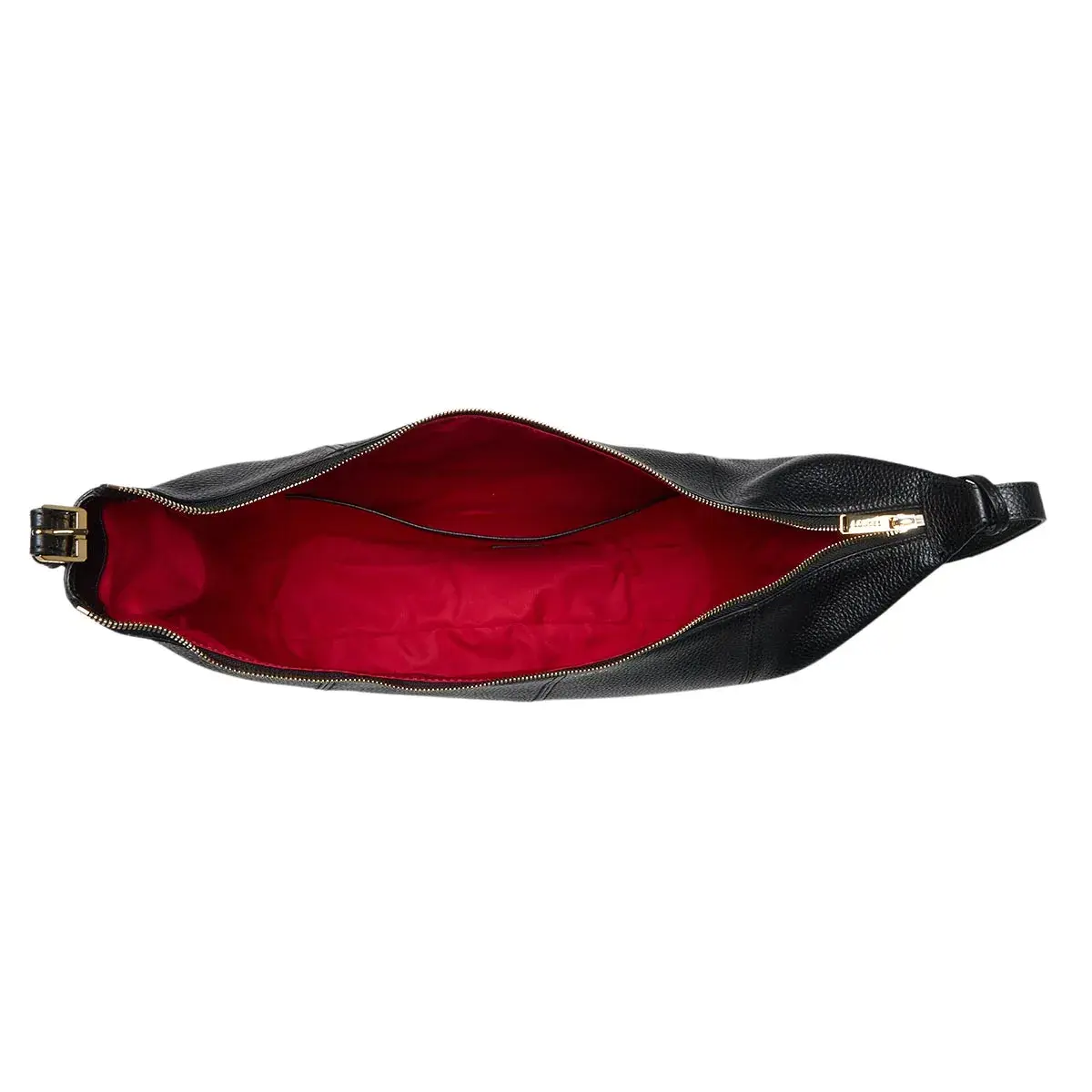 Elegante schwarze Hobo-Tasche aus Leder