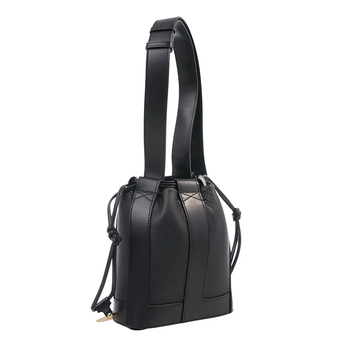 Beuteltasche aus genarbtem Leder