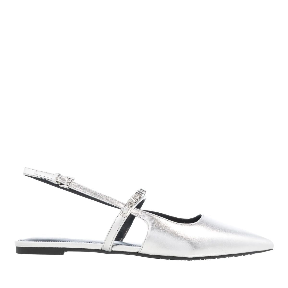 Metallische Slingback-Pumps mit Spitze