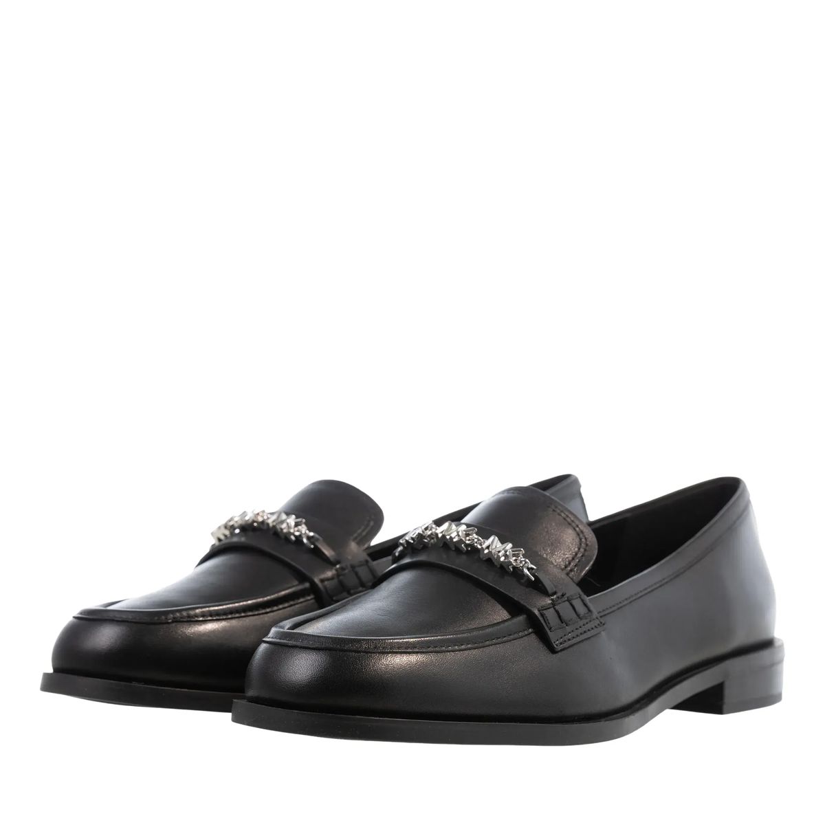 Klassische Lederloafer mit Kettendetail