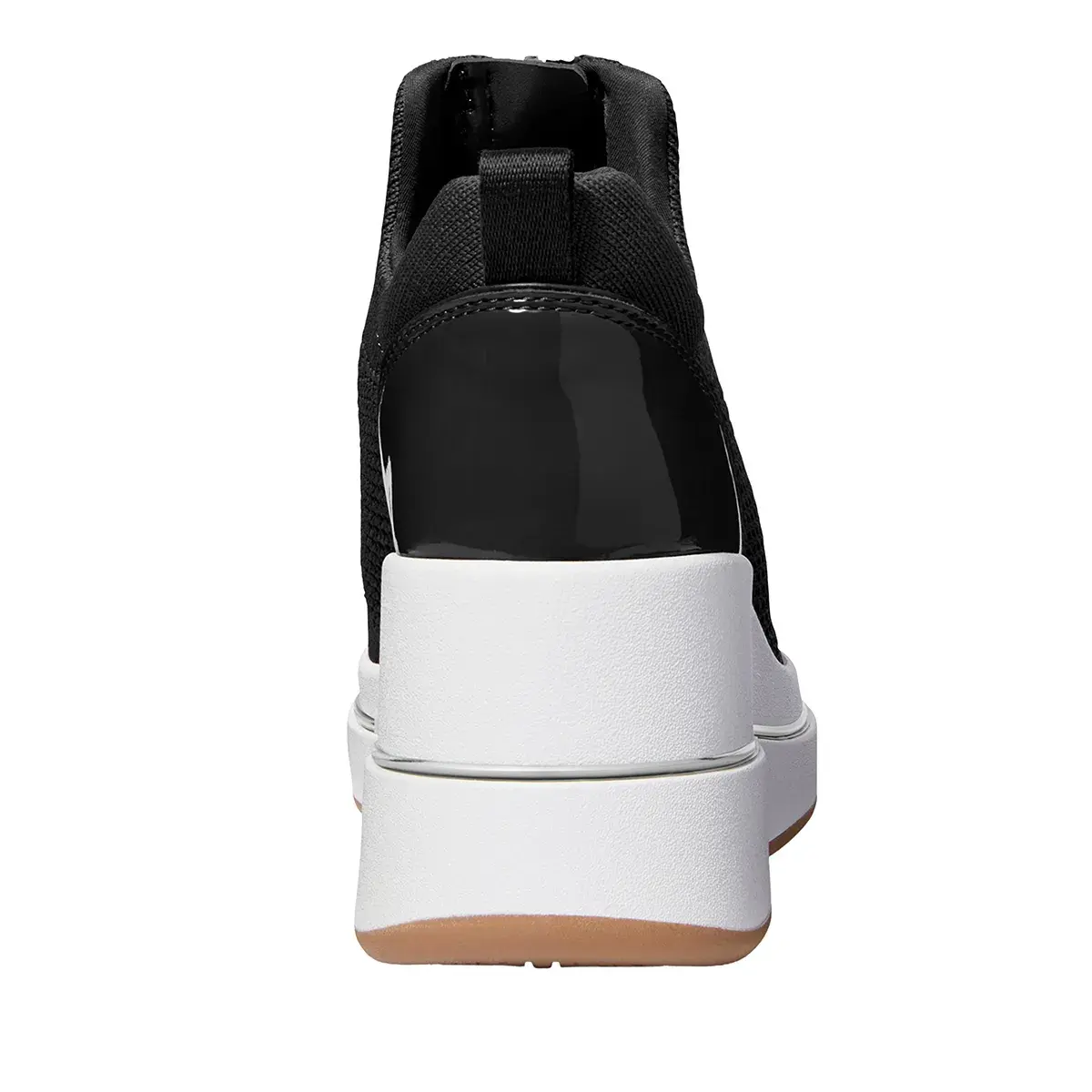 Schwarzer Strick-Slip-On Wedge Sneaker
