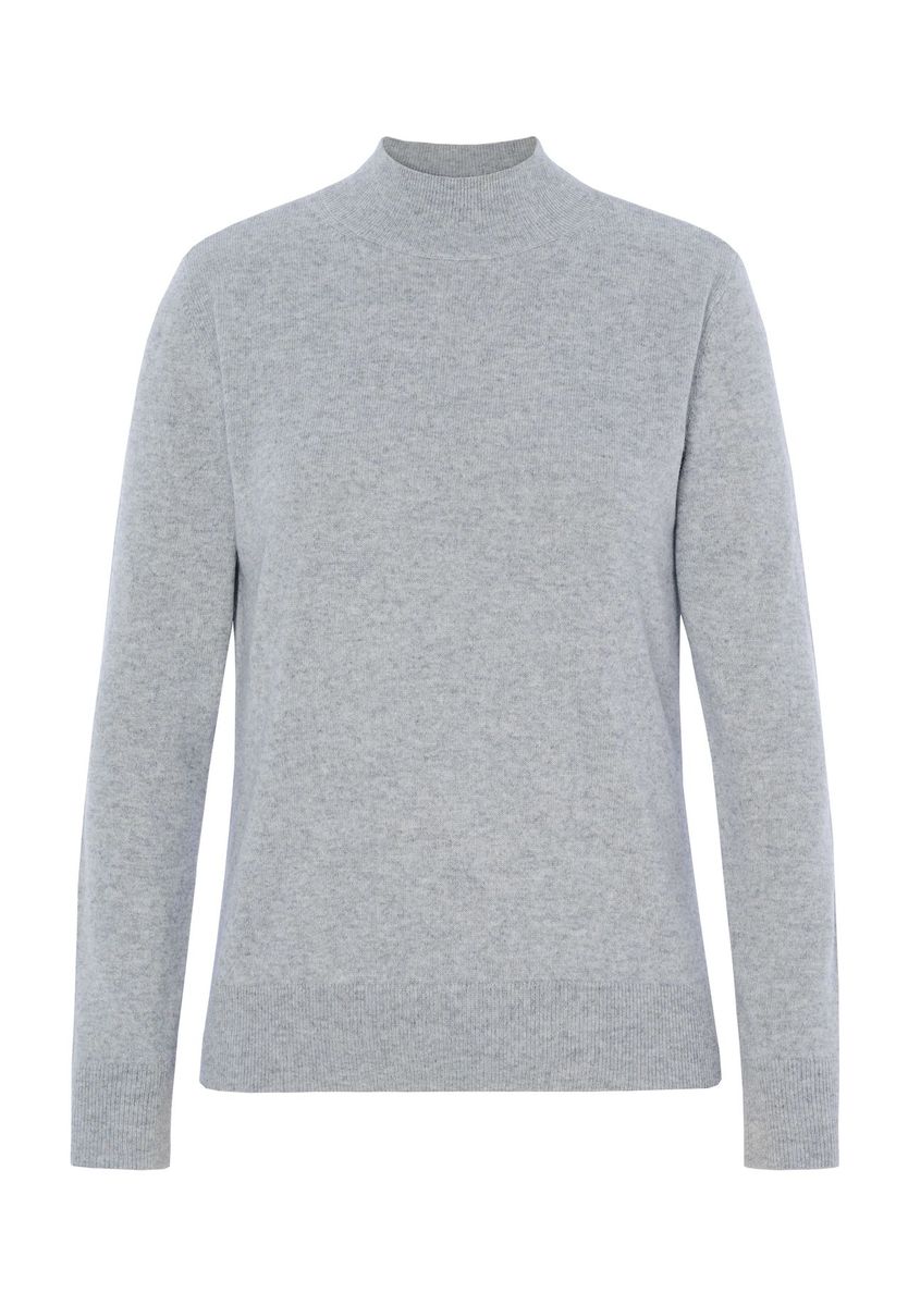 GALERIA Seide-Kaschmir Pullover "Rom", Stehkragen, für Damen, grau, 36
