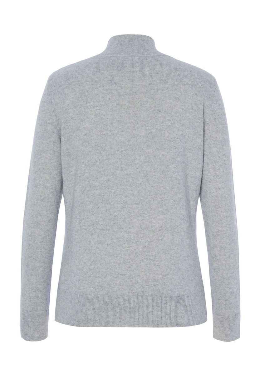GALERIA Seide-Kaschmir Pullover "Rom", Stehkragen, für Damen, grau, 36