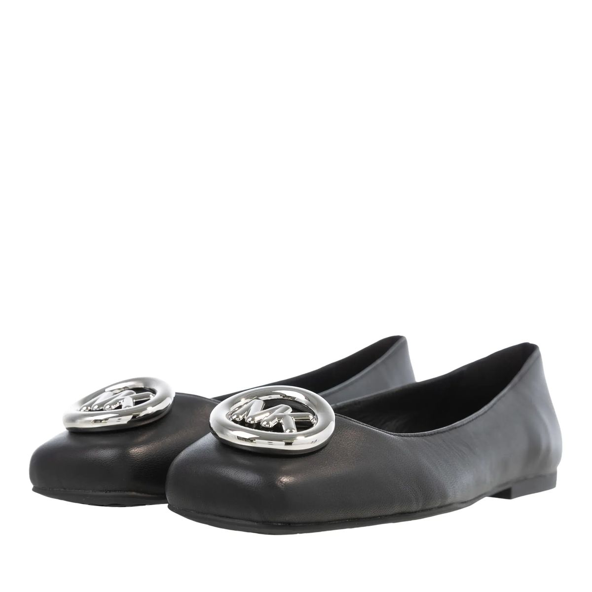Klassische Leder-Ballerinas mit Logo