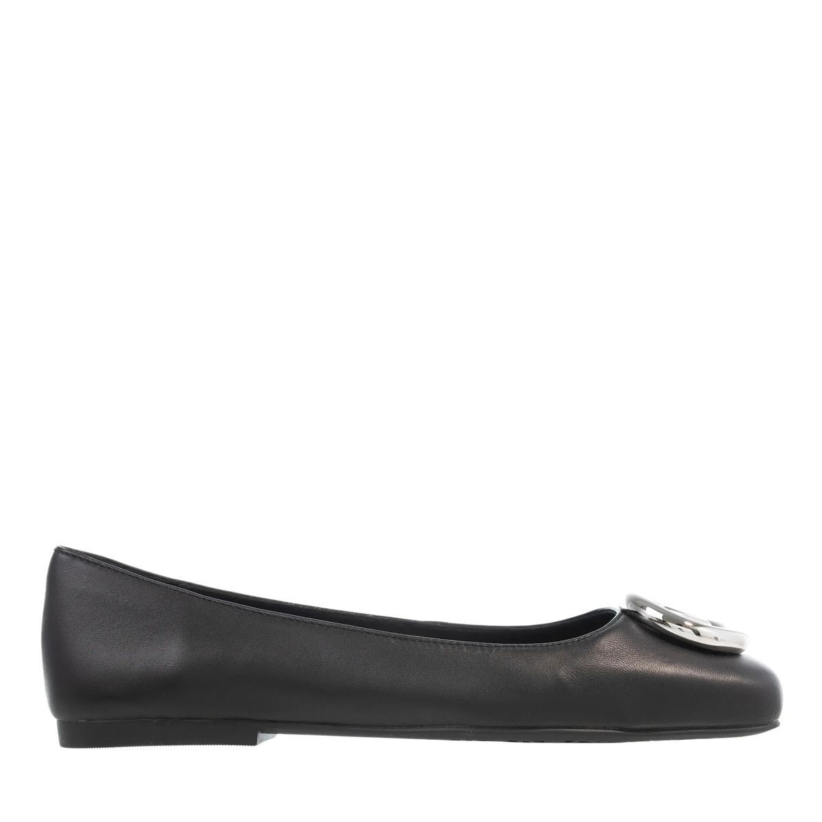 Klassische Leder-Ballerinas mit Logo