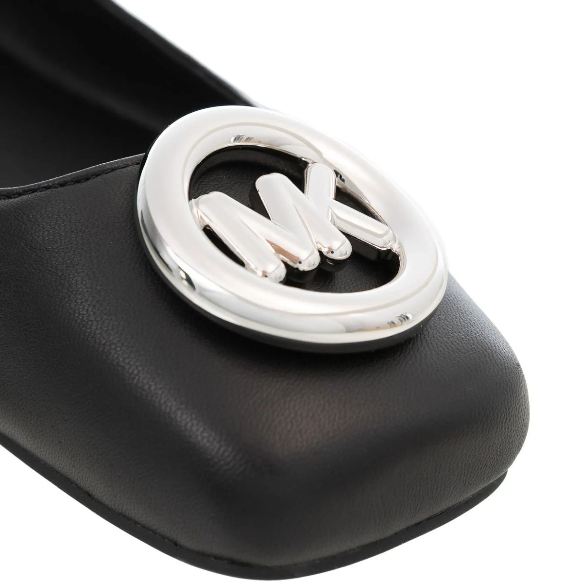 Klassische Leder-Ballerinas mit Logo