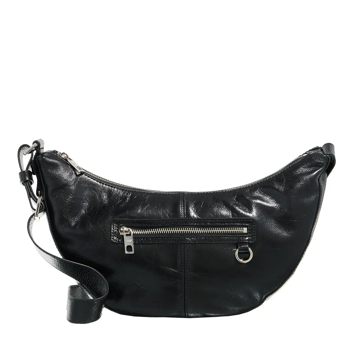 Halbmondförmige Hobo-Tasche aus Leder