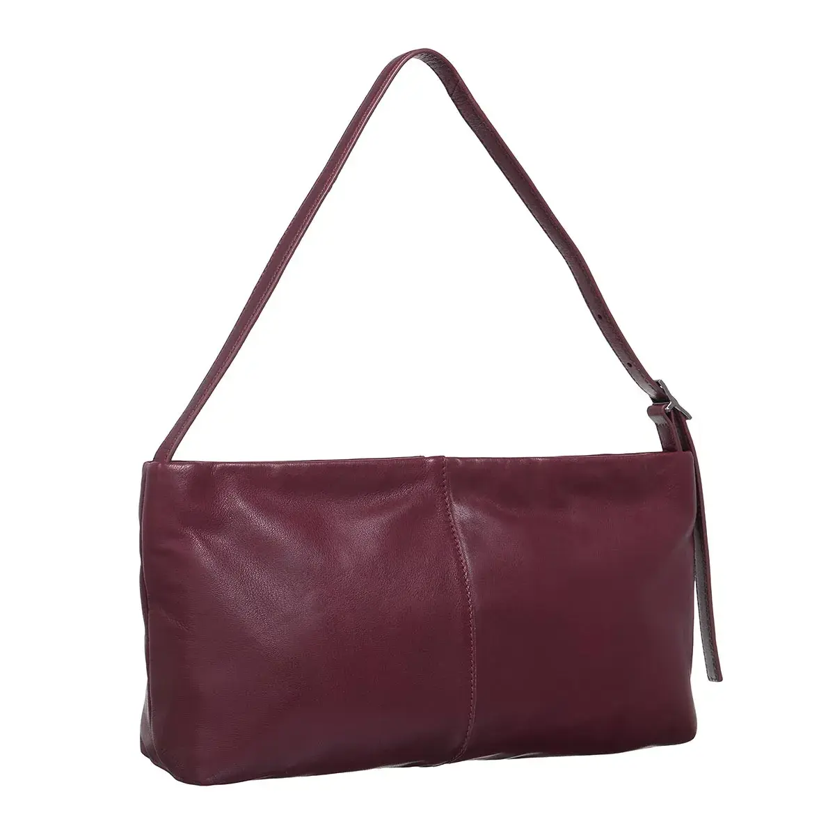 Leder Schulter Baguette Tasche