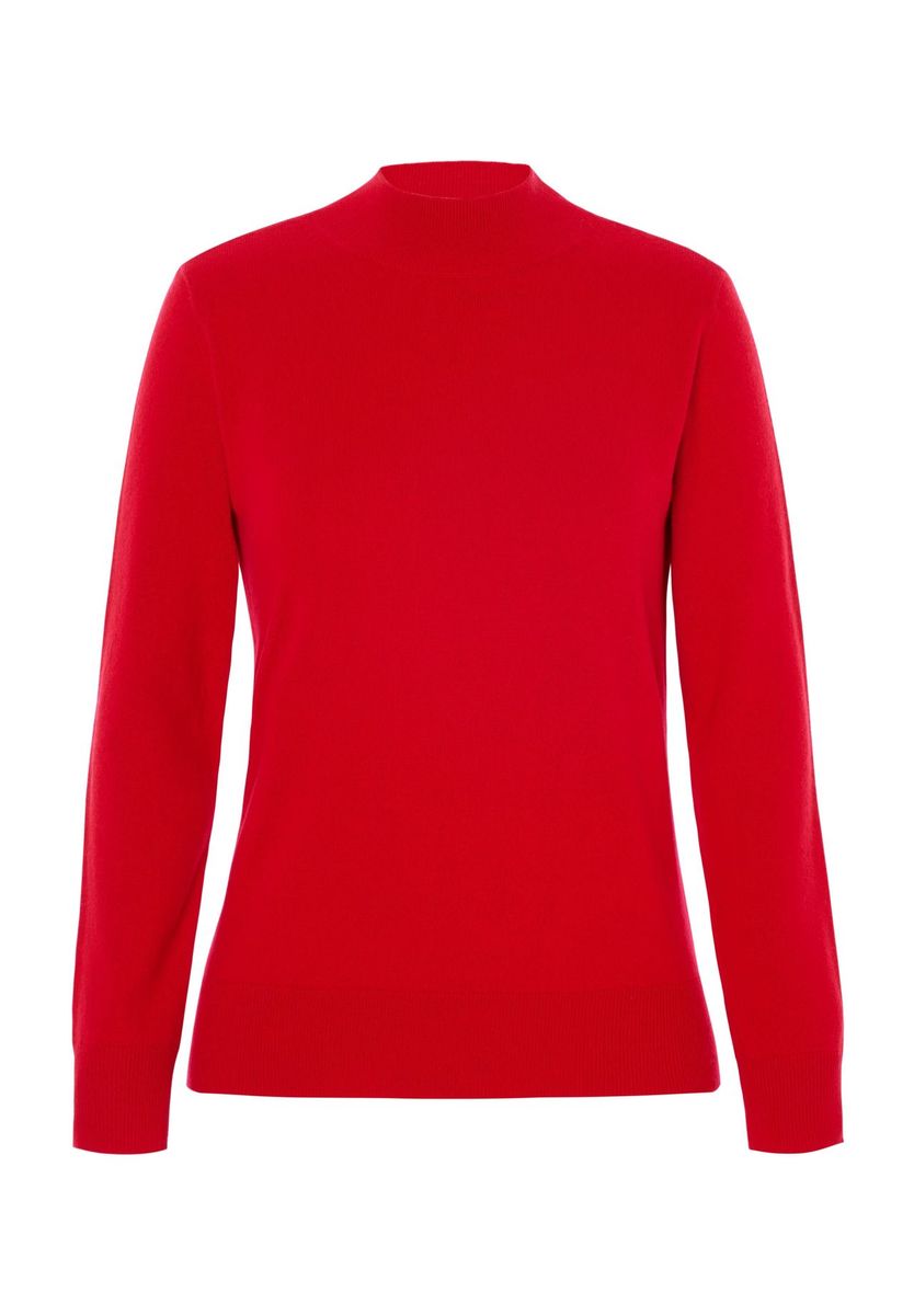 GALERIA Seide-Kaschmir Pullover "Rom", Stehkragen, für Damen, rot, 34