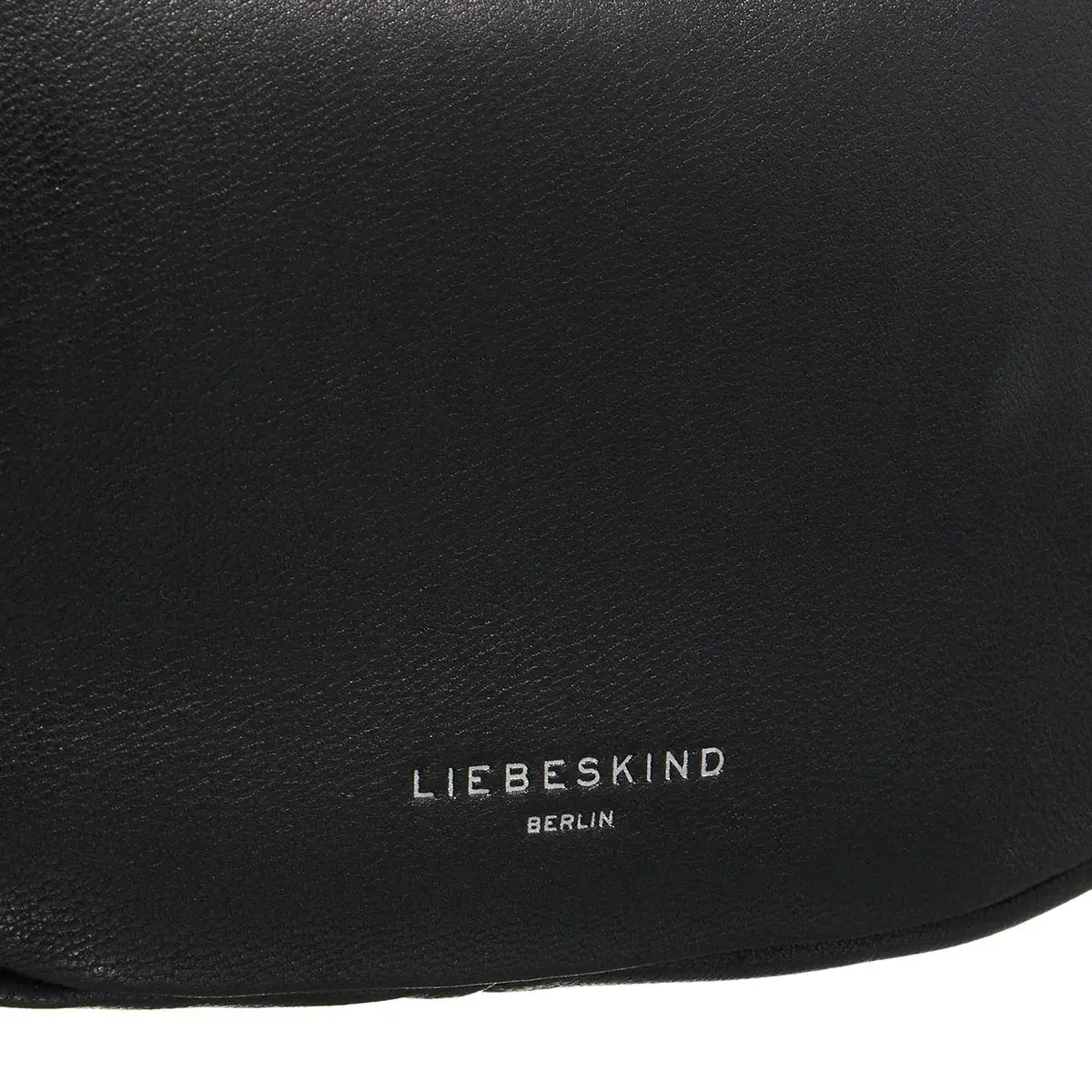 Schwarze Leder Schultertasche Hobo-Stil