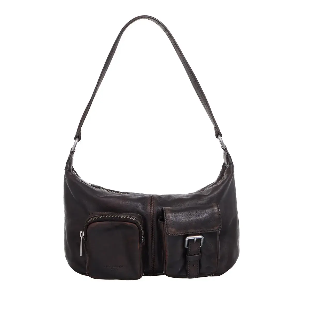 Klassische Leder Hobo Schultertasche