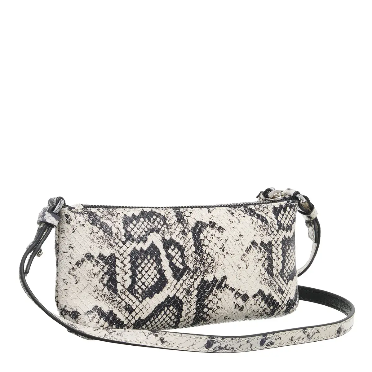 Schultertasche aus Leder mit Schlangenmuster