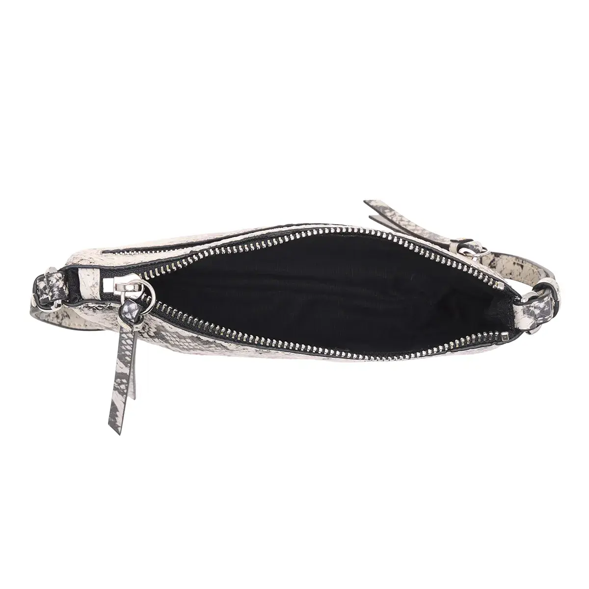 Schultertasche aus Leder mit Schlangenmuster