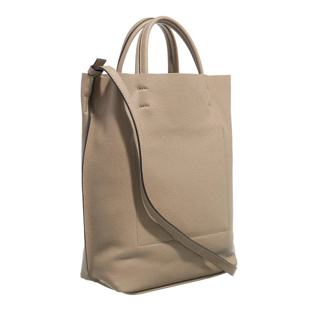 Kleiner Shopper aus genarbtem Leder