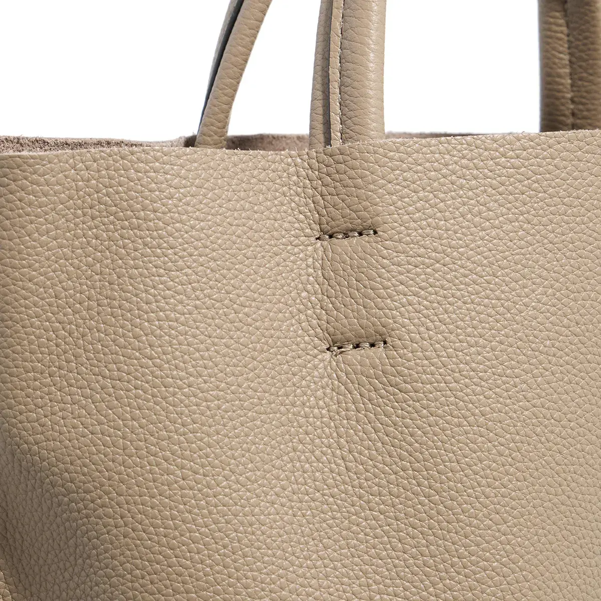 Kleiner Shopper aus genarbtem Leder