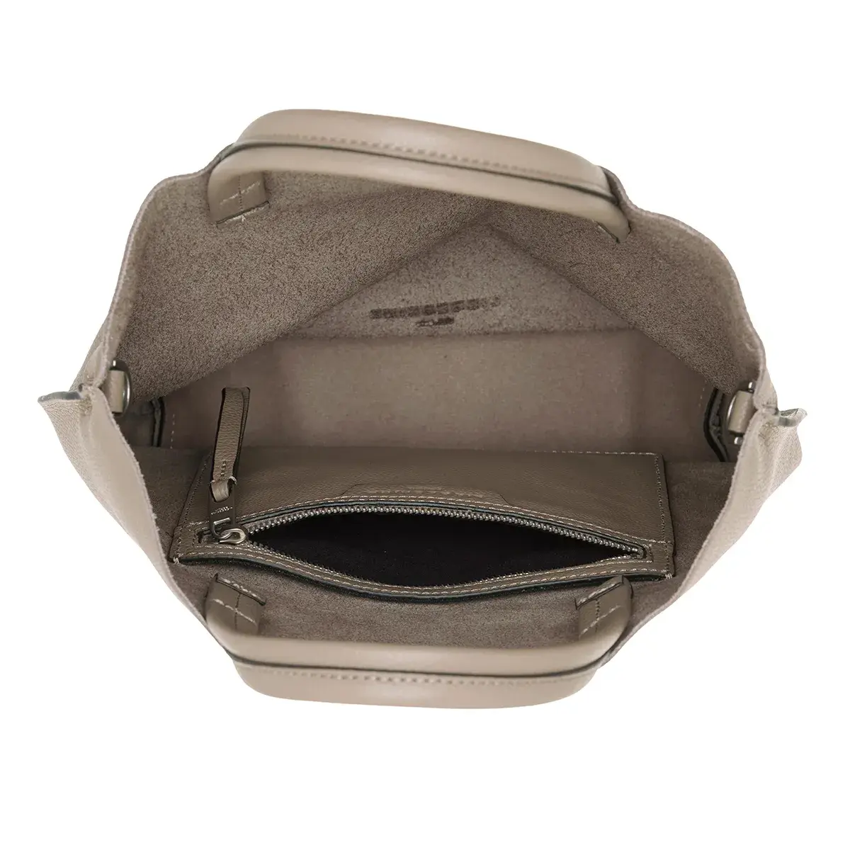 Kleiner Shopper aus genarbtem Leder