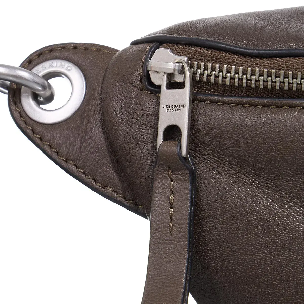 Braune Gürteltasche aus Leder