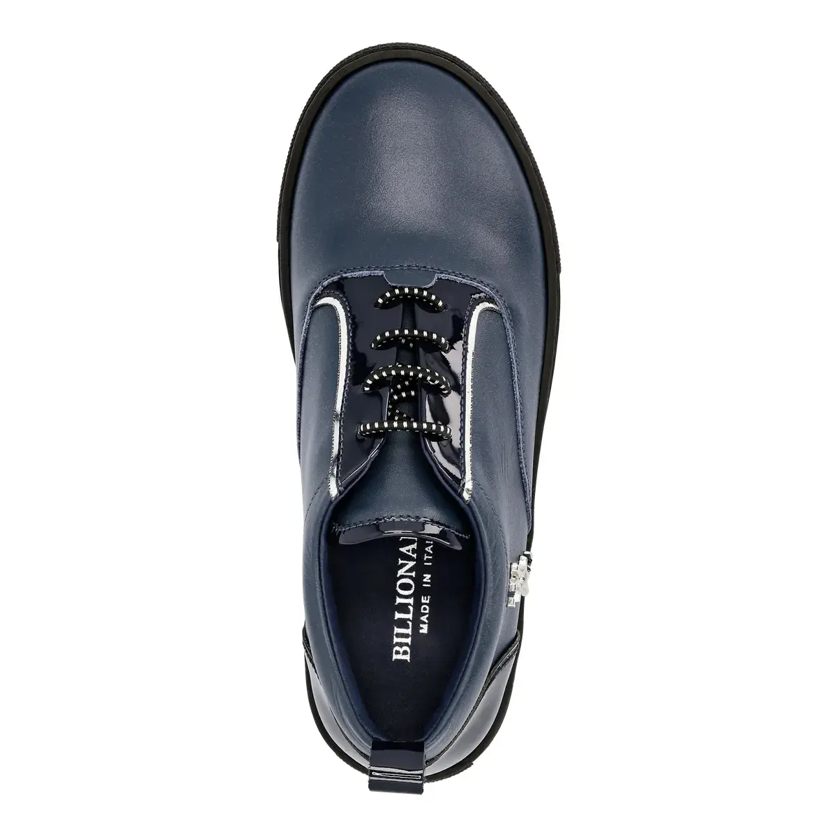 Blaue Leder-Sneakers