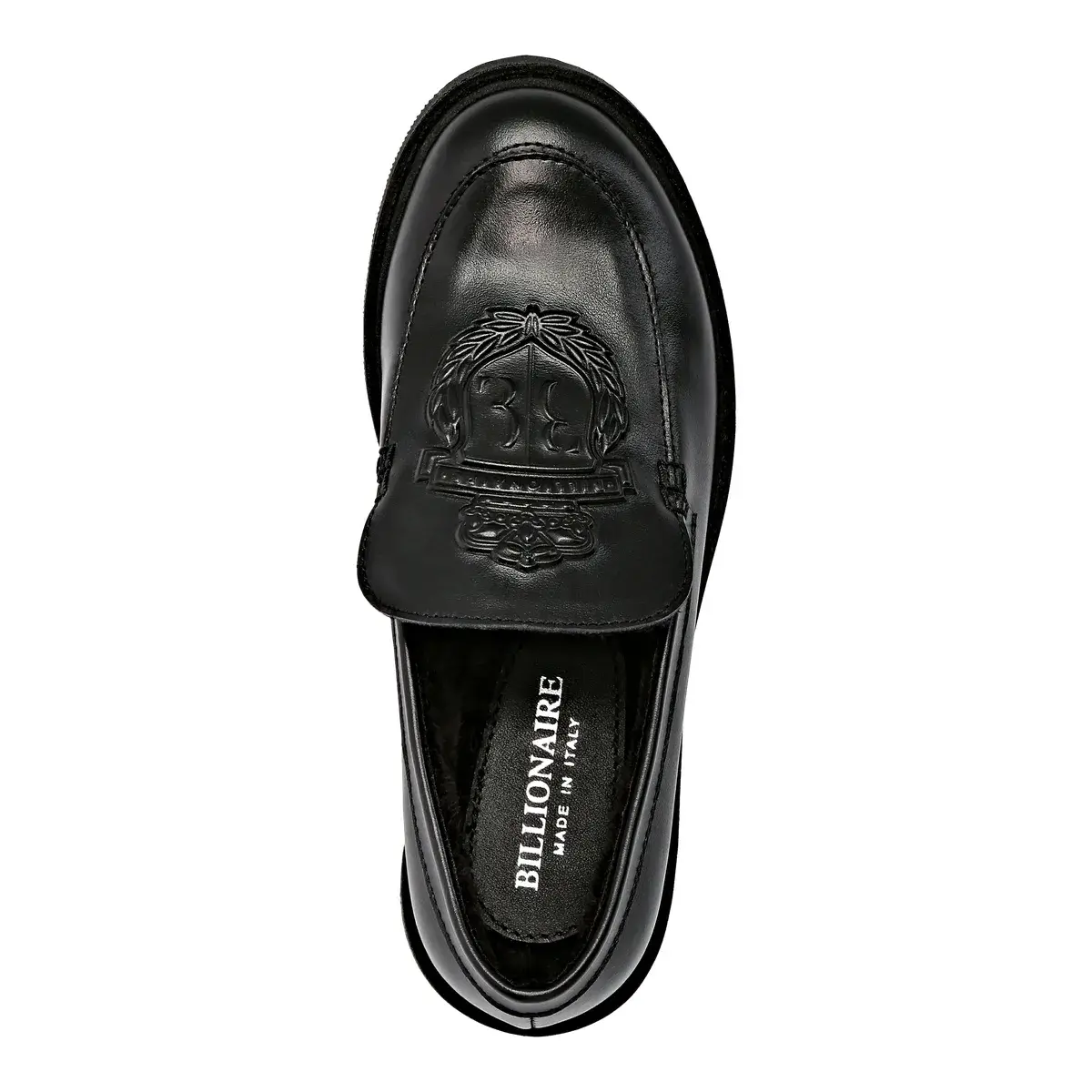 Leder Penny Loafer mit Wappen-Detail