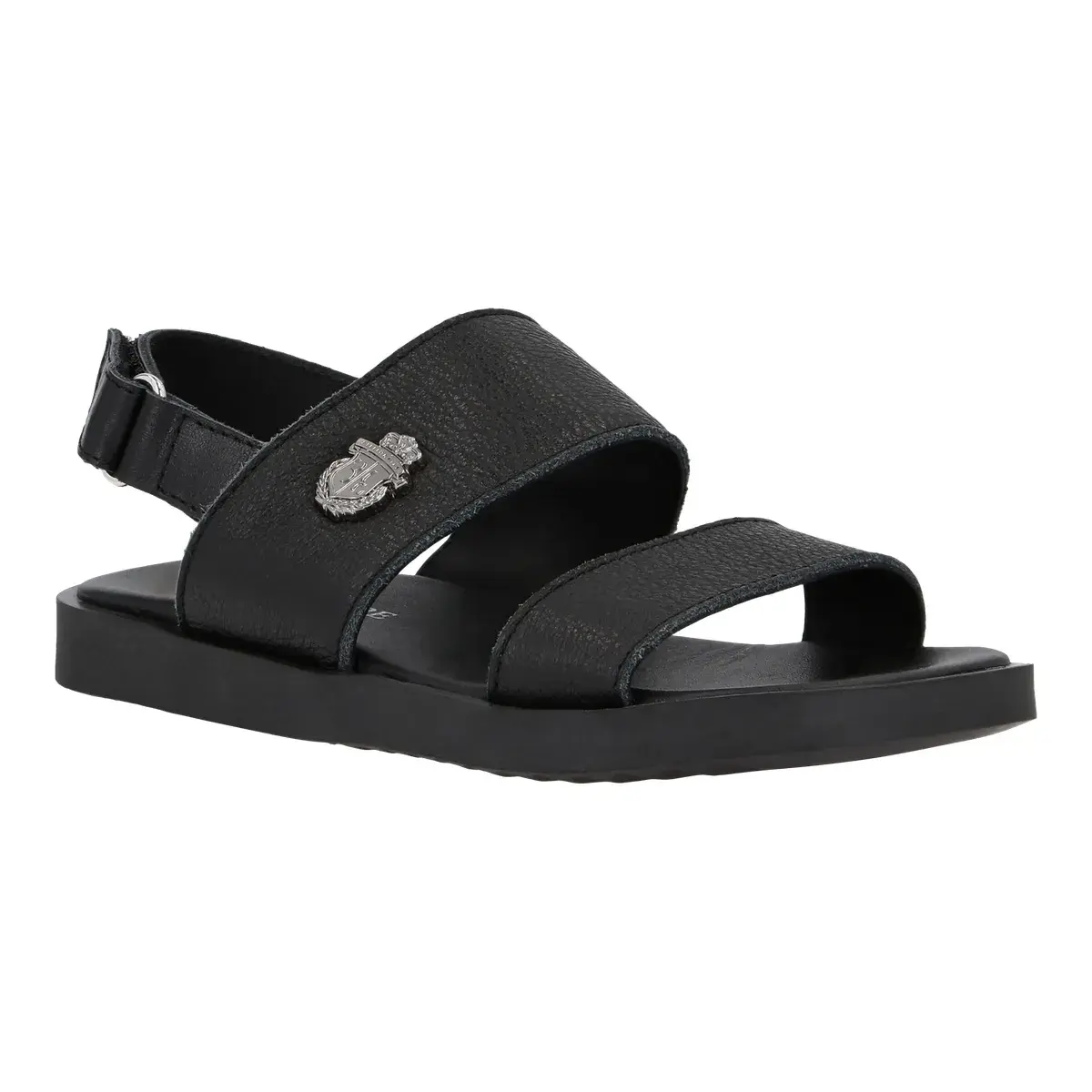 Leder Pantolette mit zwei Riemen