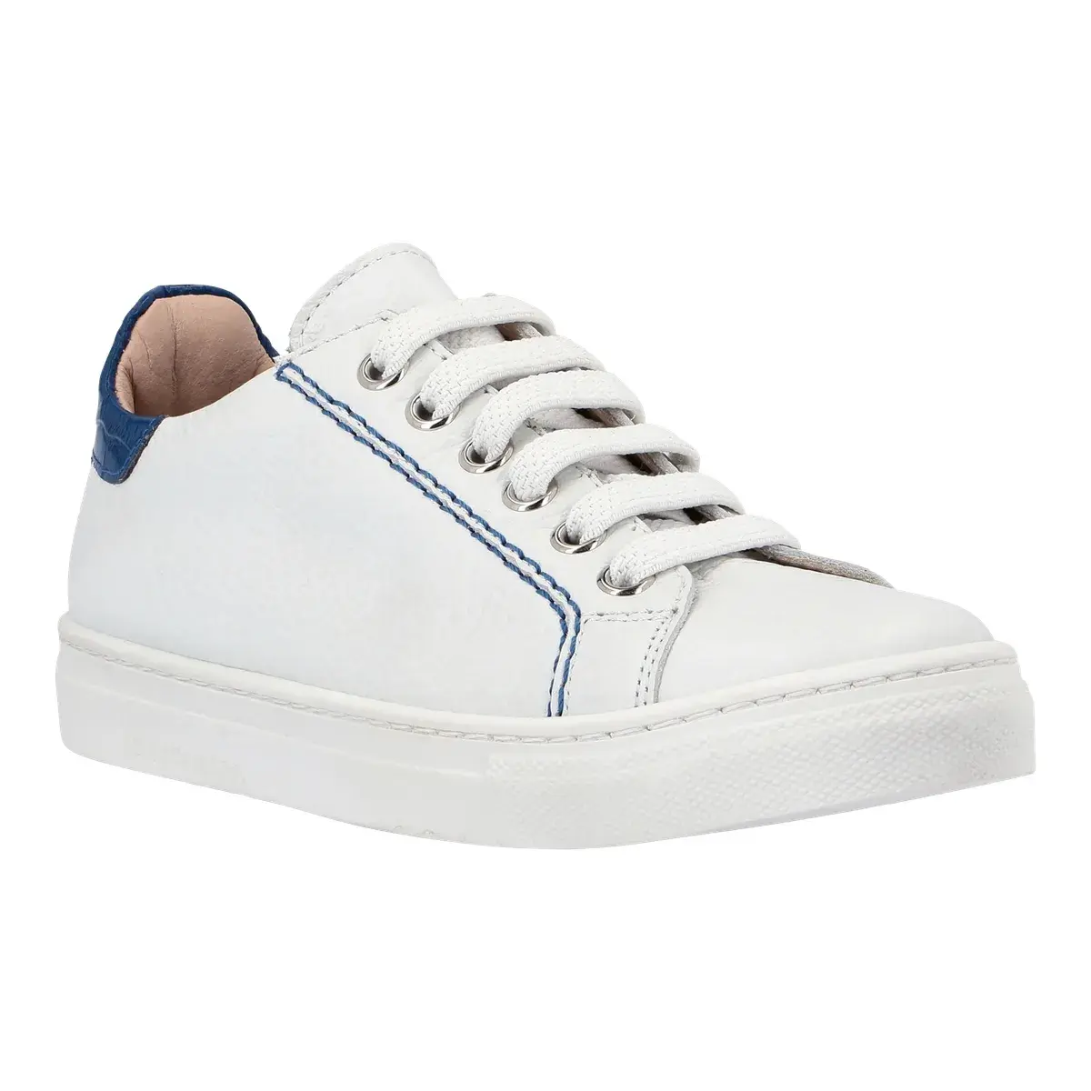 Leder-Sneaker mit niedrigem Schaft und Akzenten