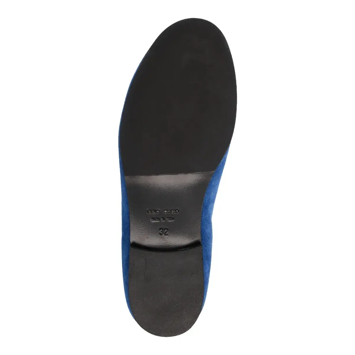 Wildleder Slipper mit Wappenstickerei