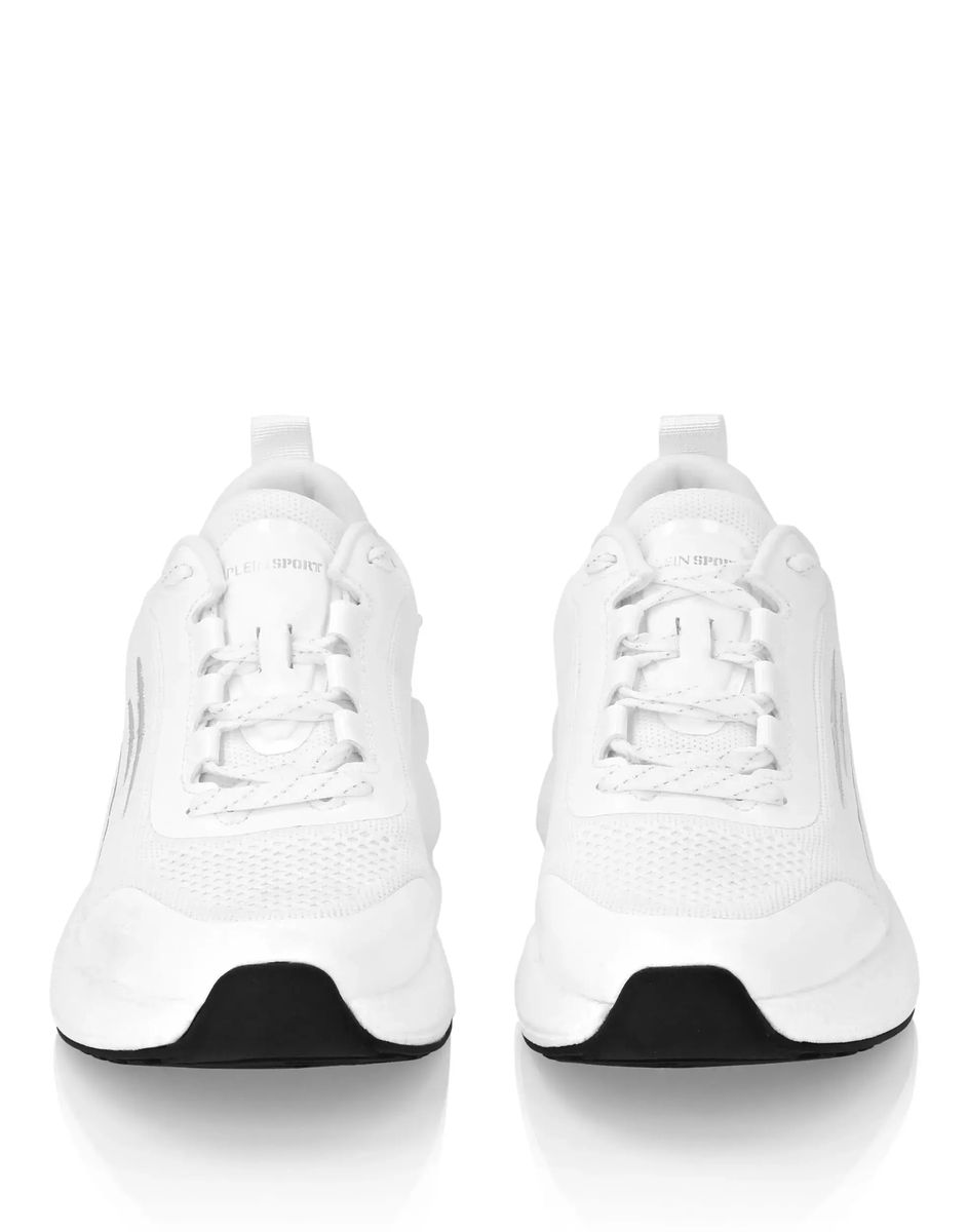 Weißer Plein Sport Low-Top Sneaker