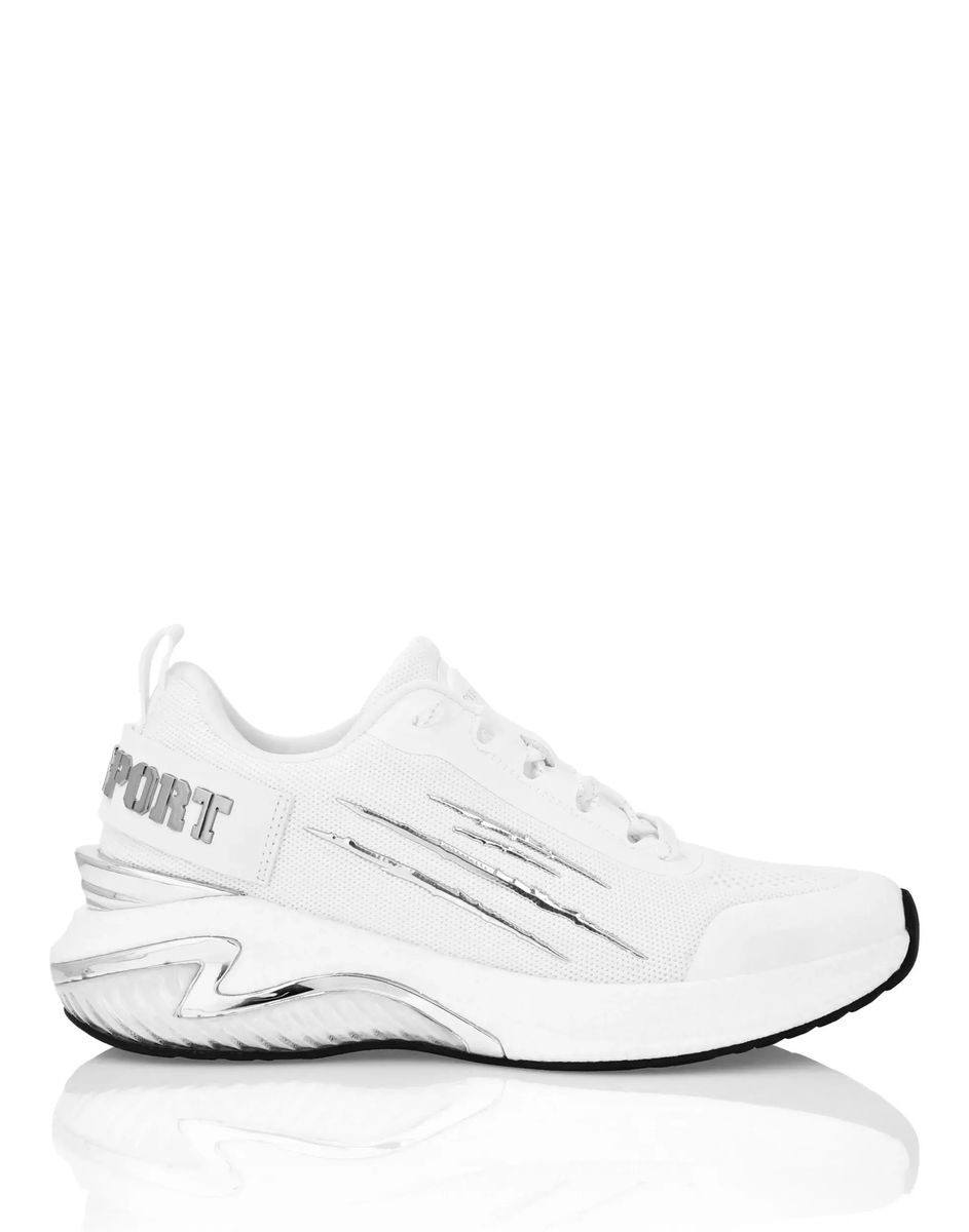 Weißer Plein Sport Low-Top Sneaker