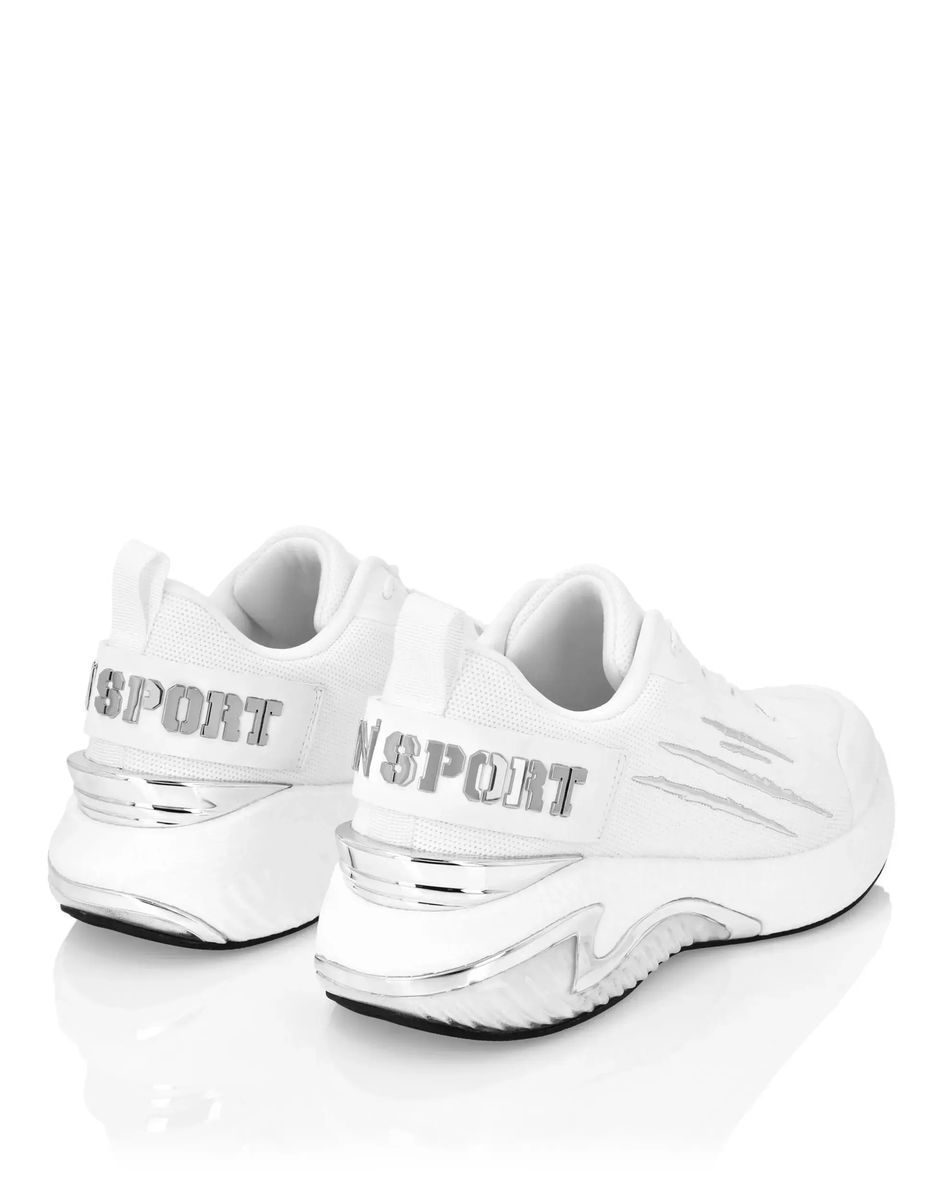 Weißer Plein Sport Low-Top Sneaker
