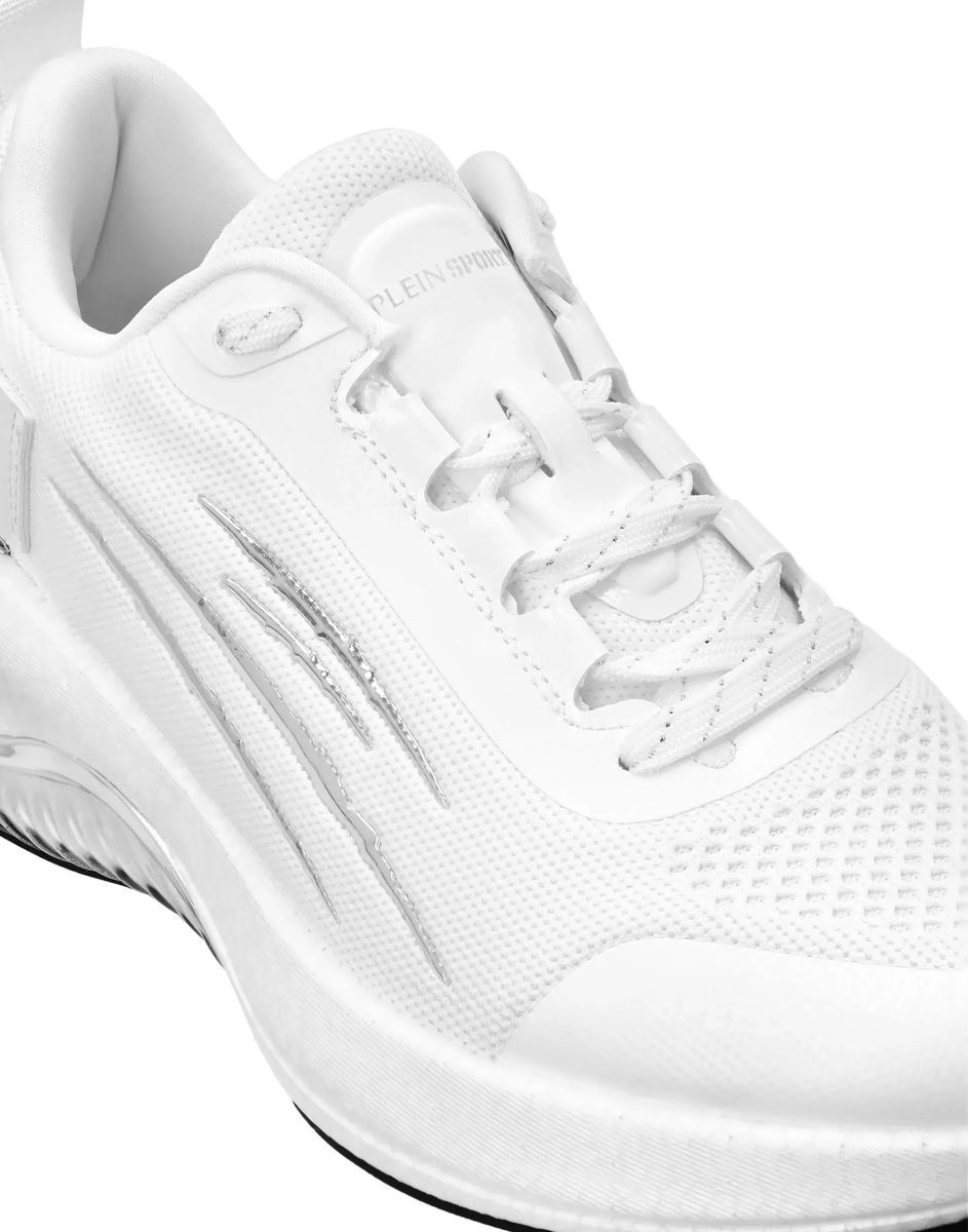 Weißer Plein Sport Low-Top Sneaker
