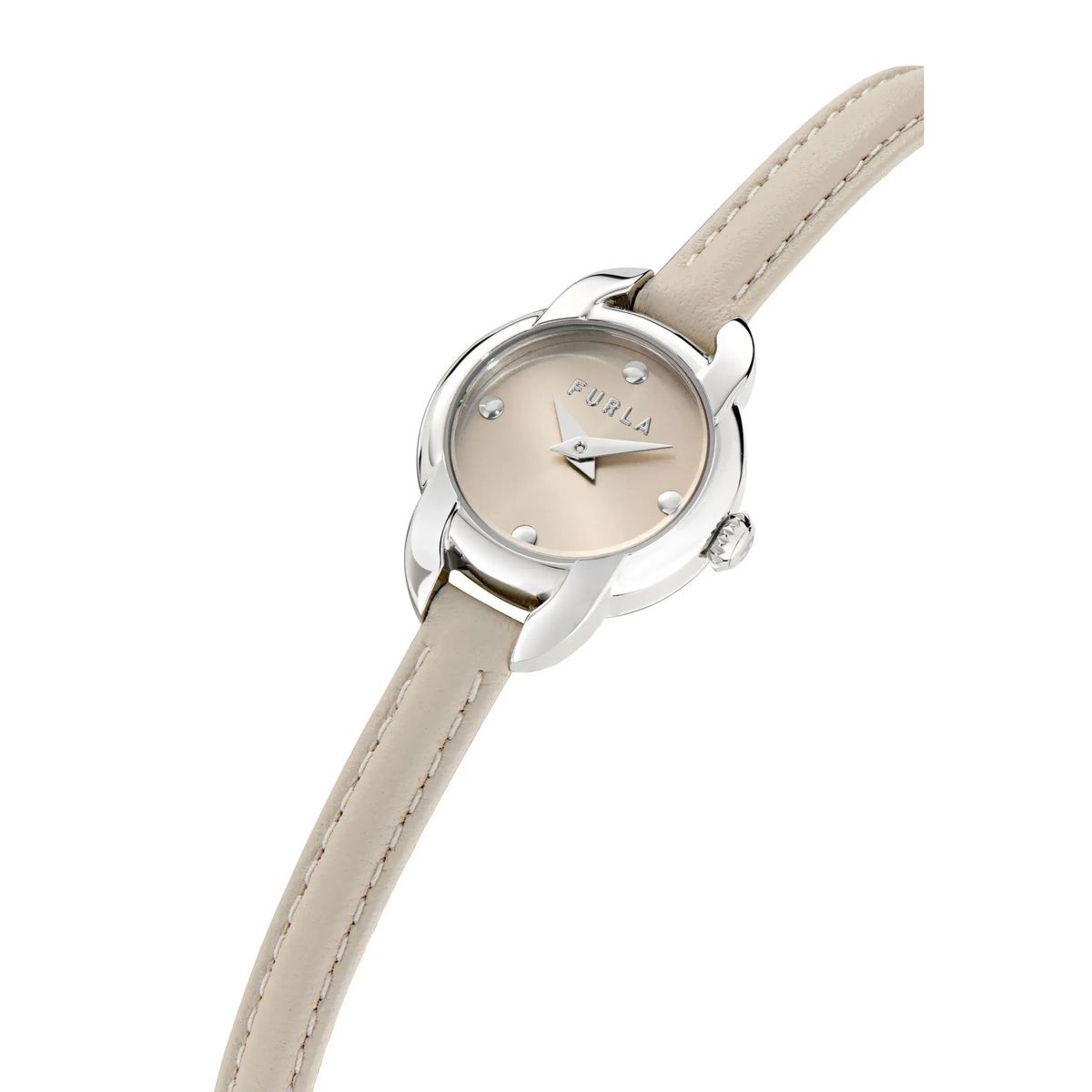 Elegante silberfarbene Damenuhr
