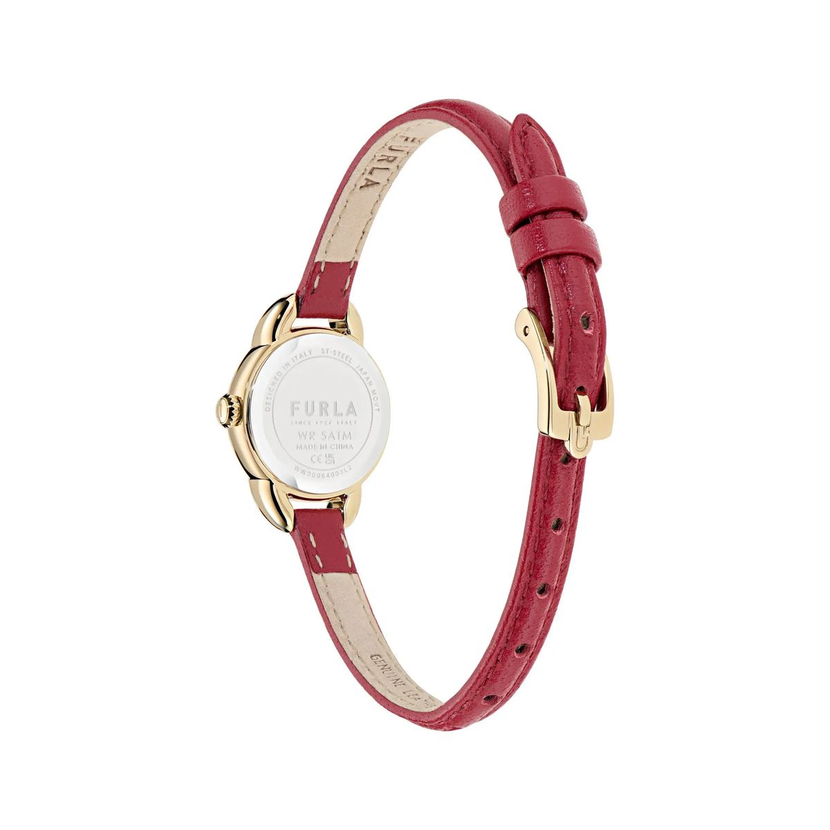 Elegante Petite Burgunder Zifferblatt Uhr