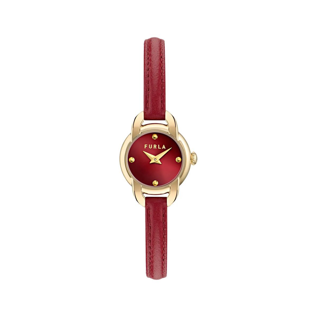 Elegante Petite Burgunder Zifferblatt Uhr