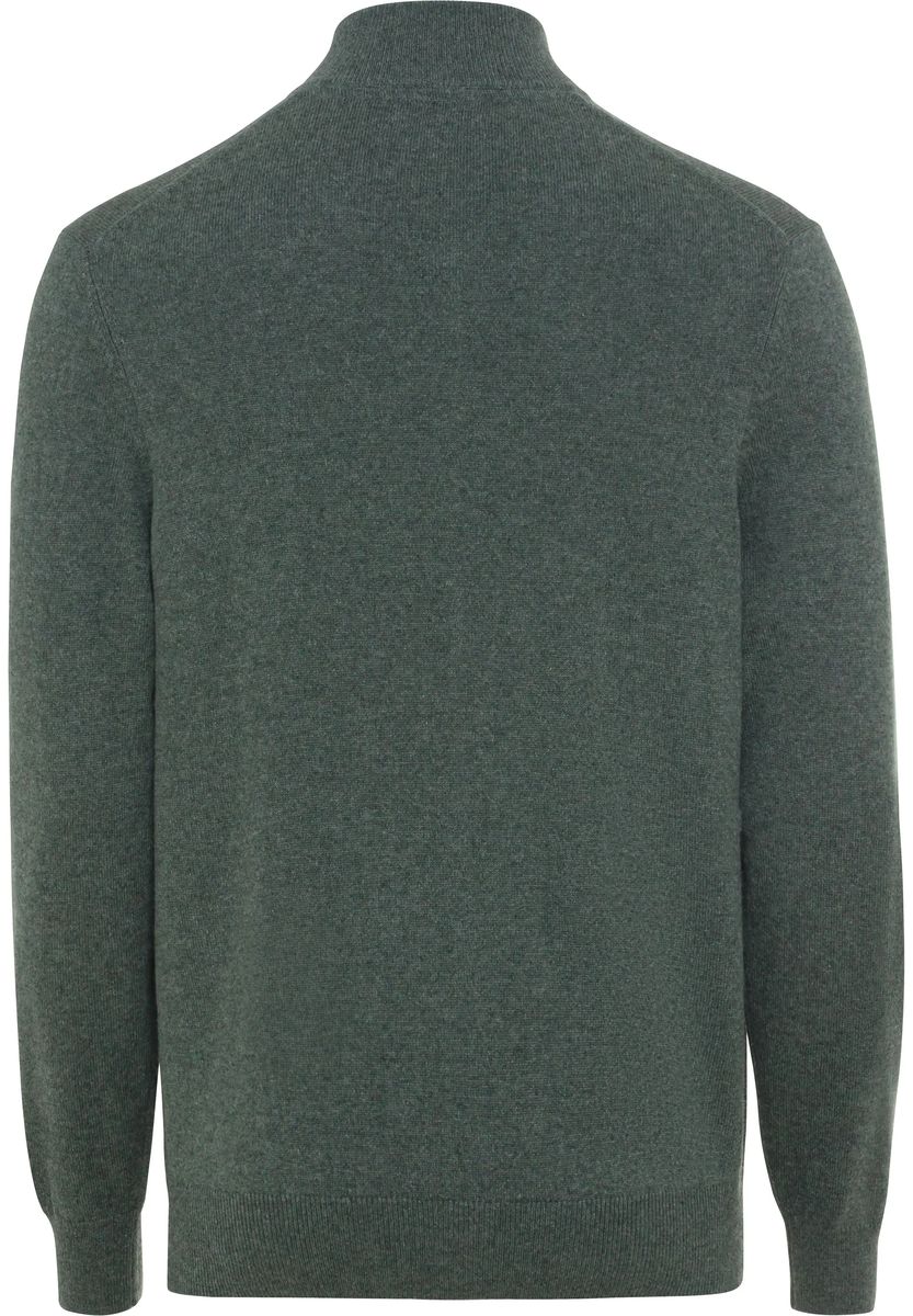 Strickjacke mit Reißverschluss und Seidenanteil