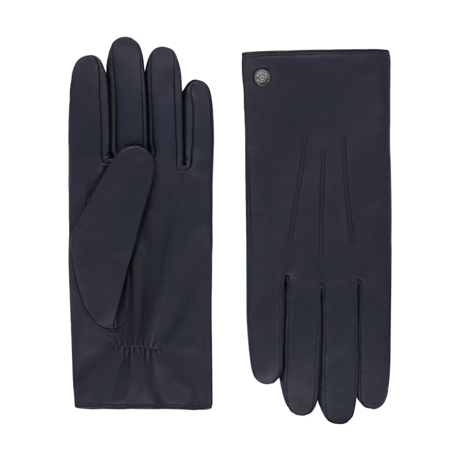 Leder-Touchscreen-Handschuhe mit Knopf