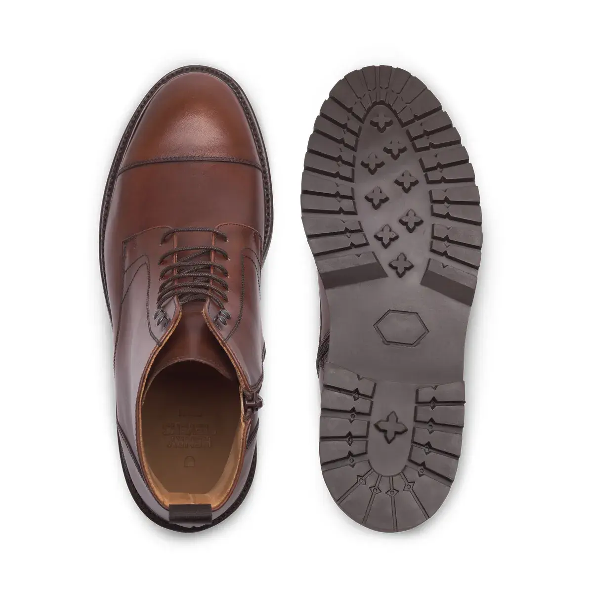 Herren Lederstiefeletten mit Kappe