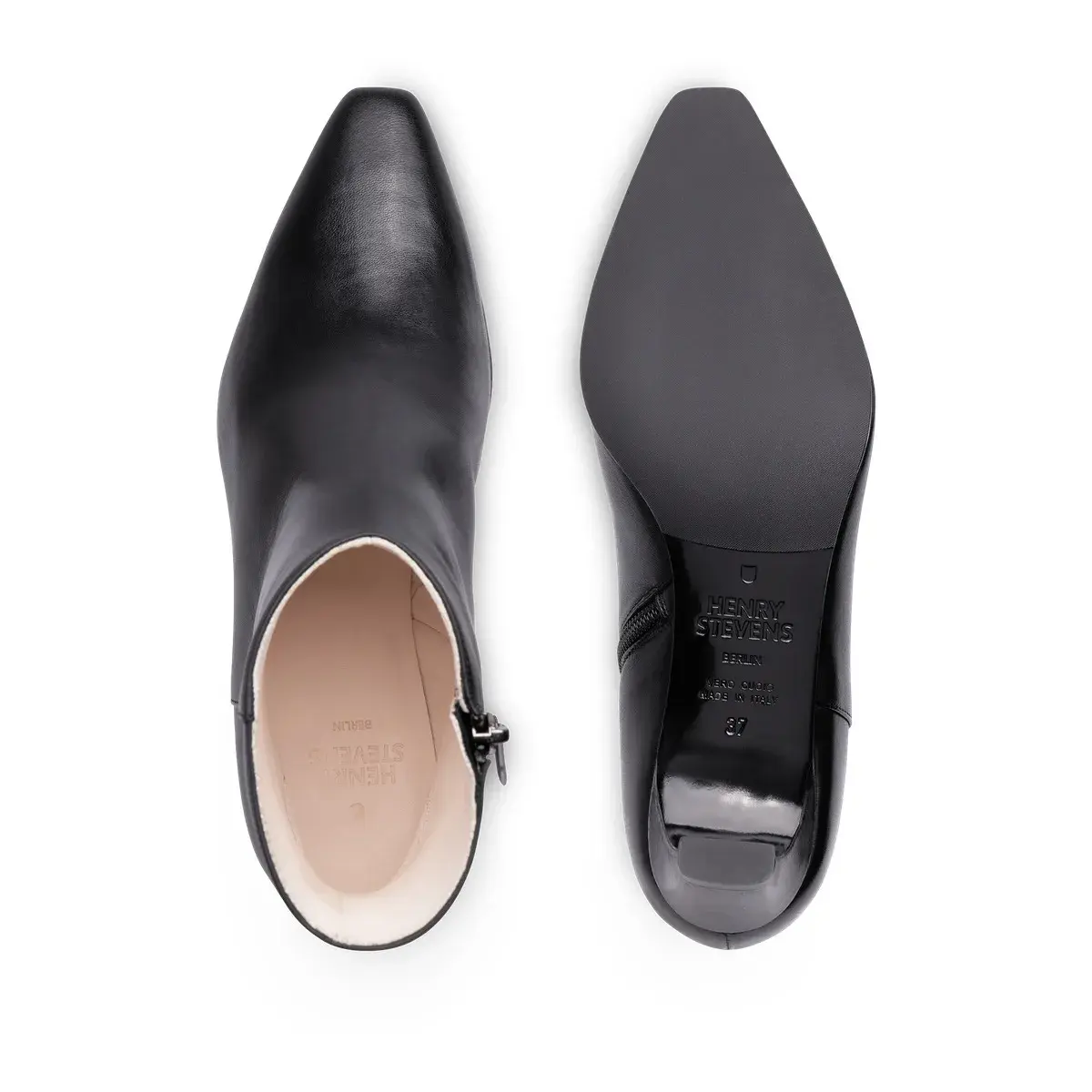 Elegante spitze Stiefeletten aus Leder