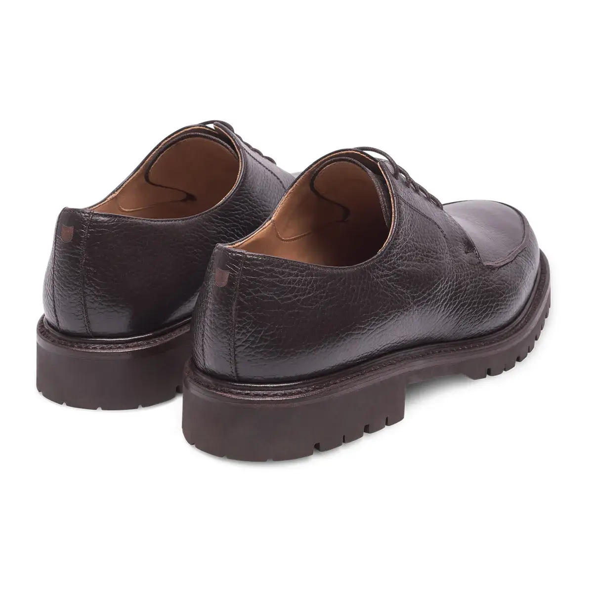 Brauner Norwegischer Lederschnürschuh mit Textur