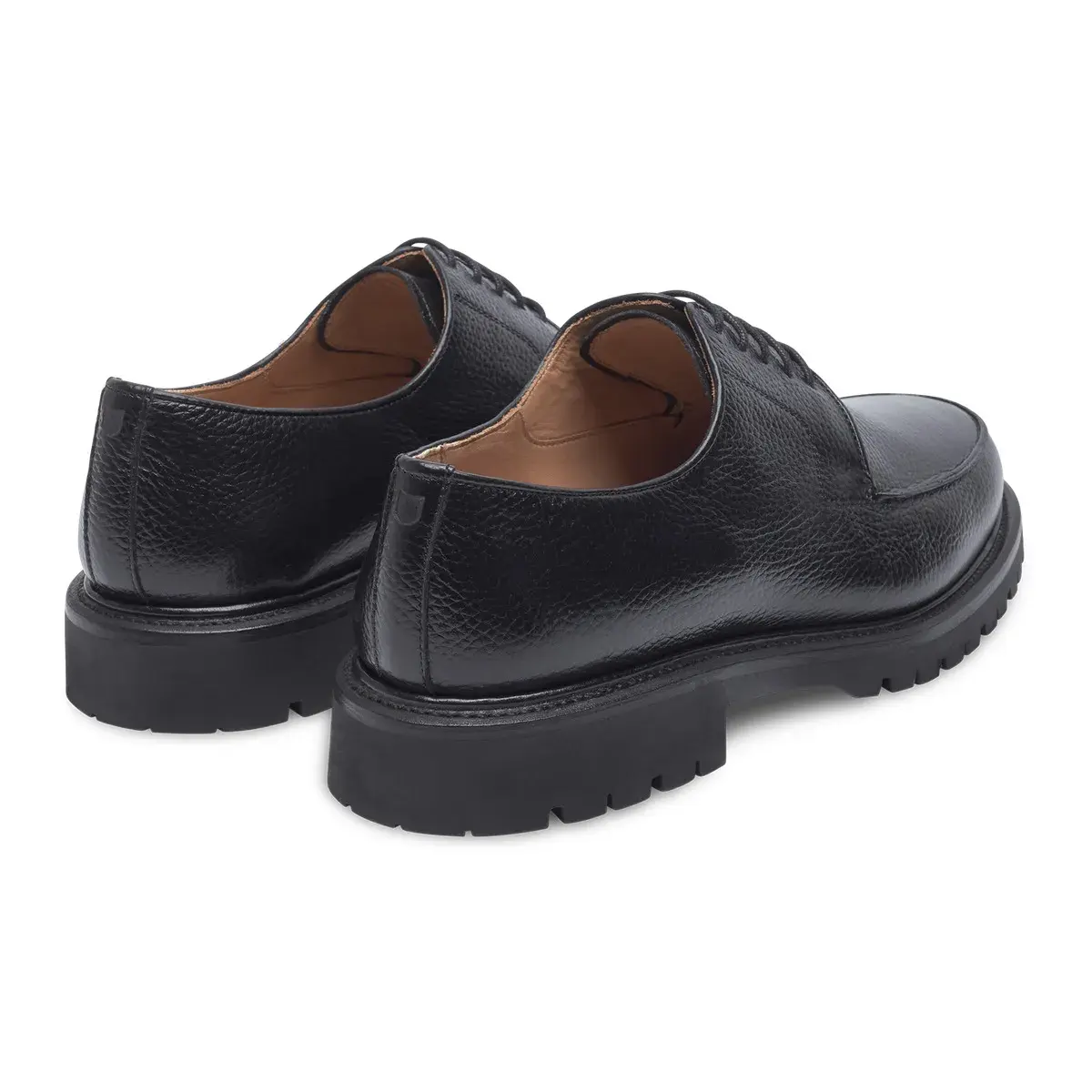 Klassische Derby-Lederschuhe mit Profilsohle