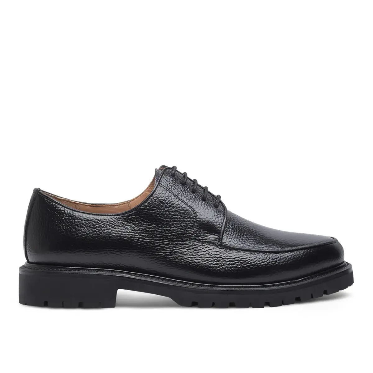 Klassische Derby-Lederschuhe mit Profilsohle