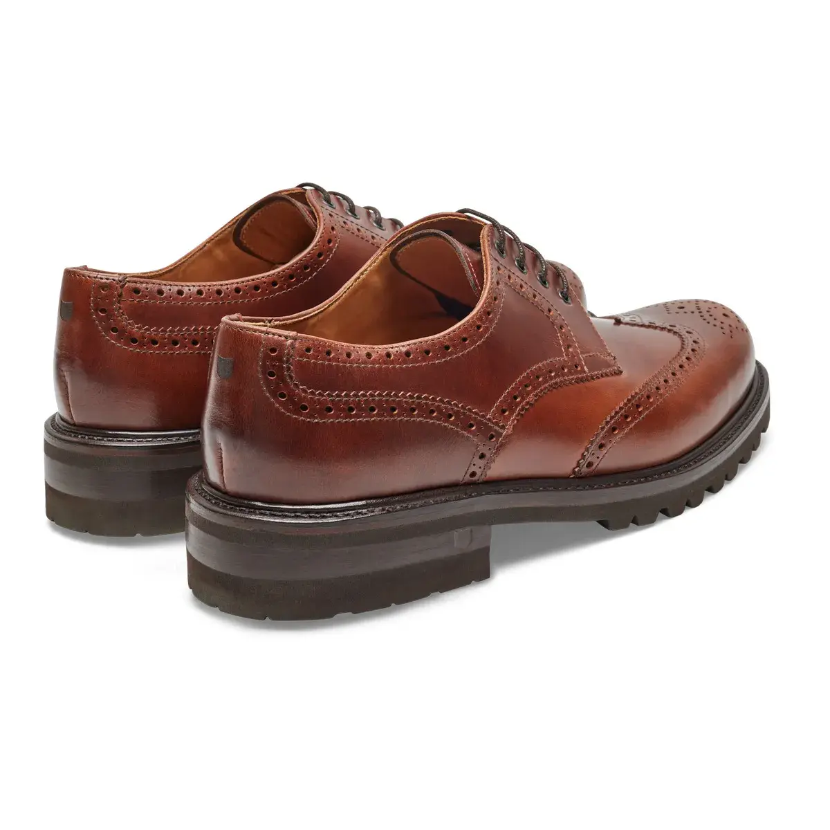 Klassische Derby Schuhe mit Flügelkappe