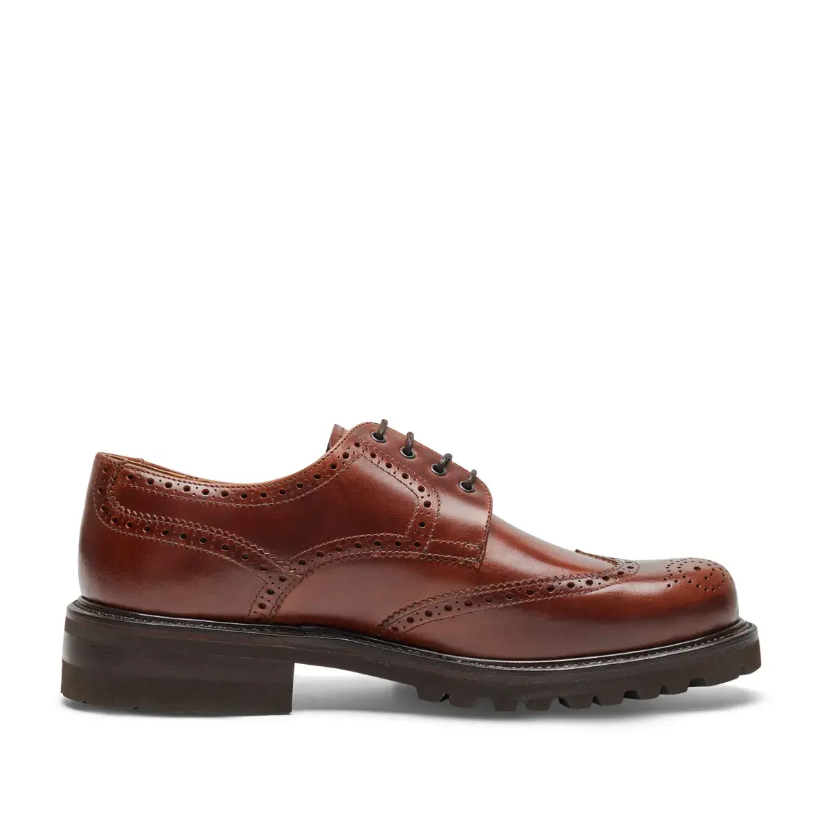 Klassische Derby Schuhe mit Flügelkappe