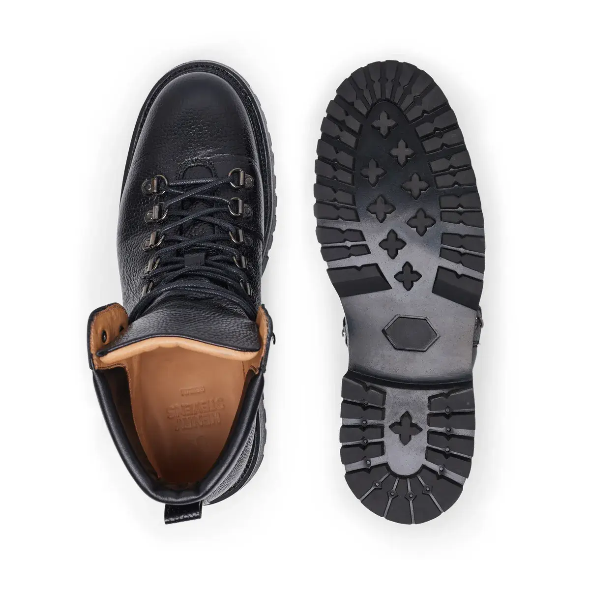 Schnürstiefelette aus Leder