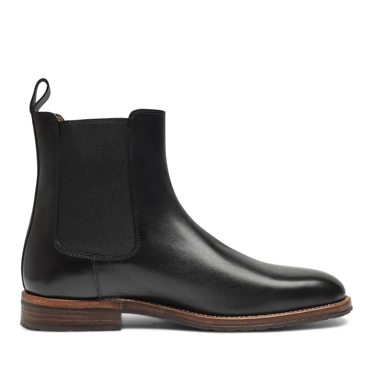 Schwarze Chelsea-Stiefeletten aus Leder