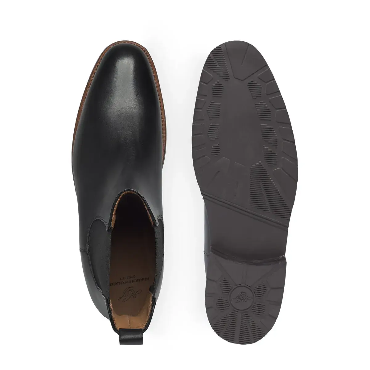 Schwarze Chelsea-Stiefeletten aus Leder