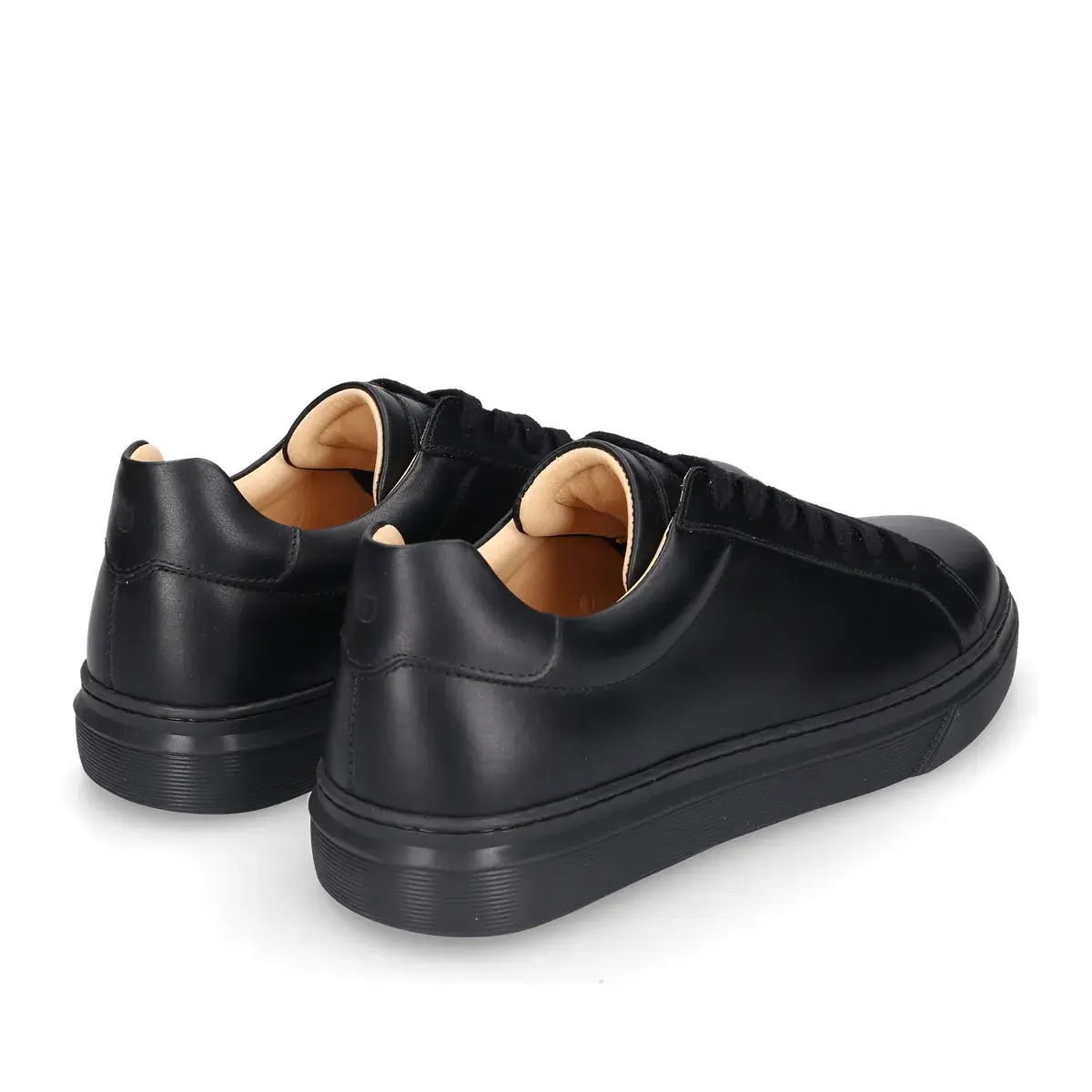 Elegante schwarze Low-Top-Sneakers aus Leder