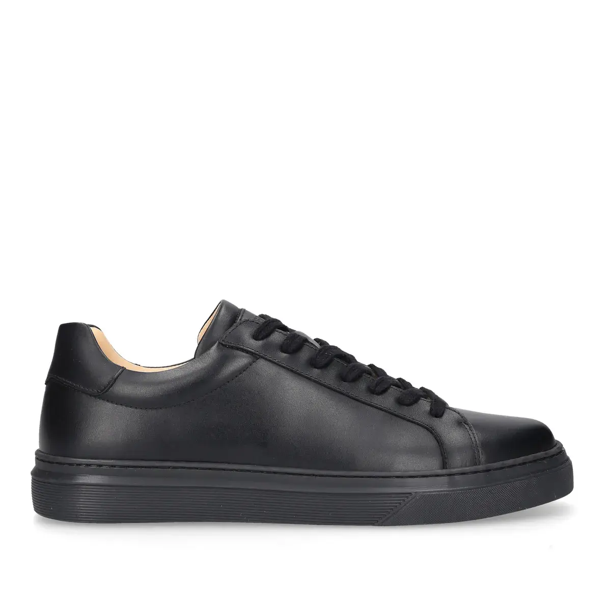 Elegante schwarze Low-Top-Sneakers aus Leder