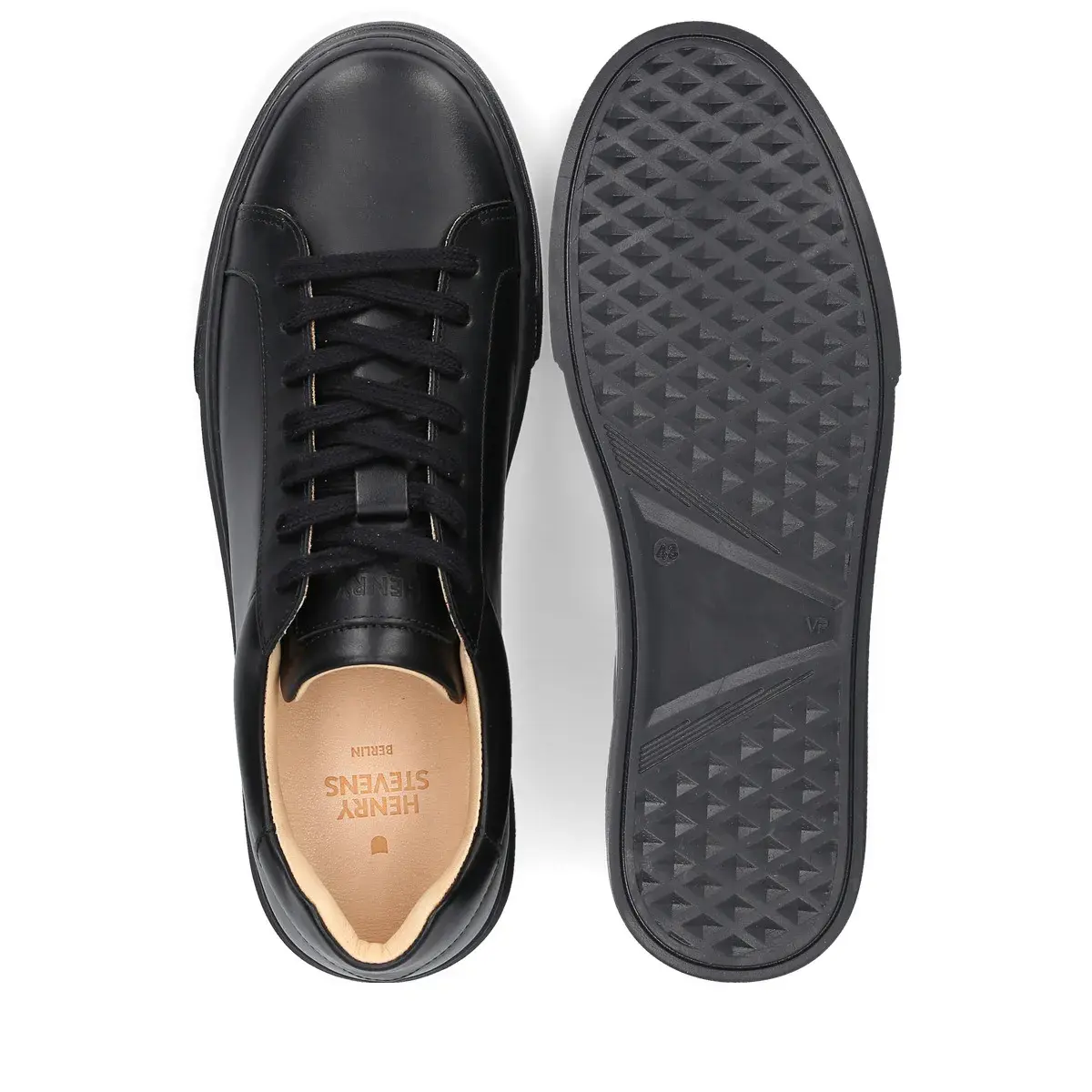 Elegante schwarze Low-Top-Sneakers aus Leder