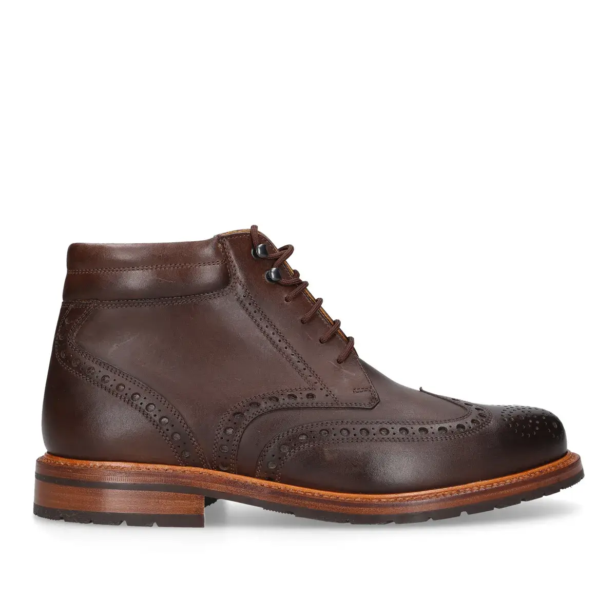 Voll Brogue Leder Stiefeletten