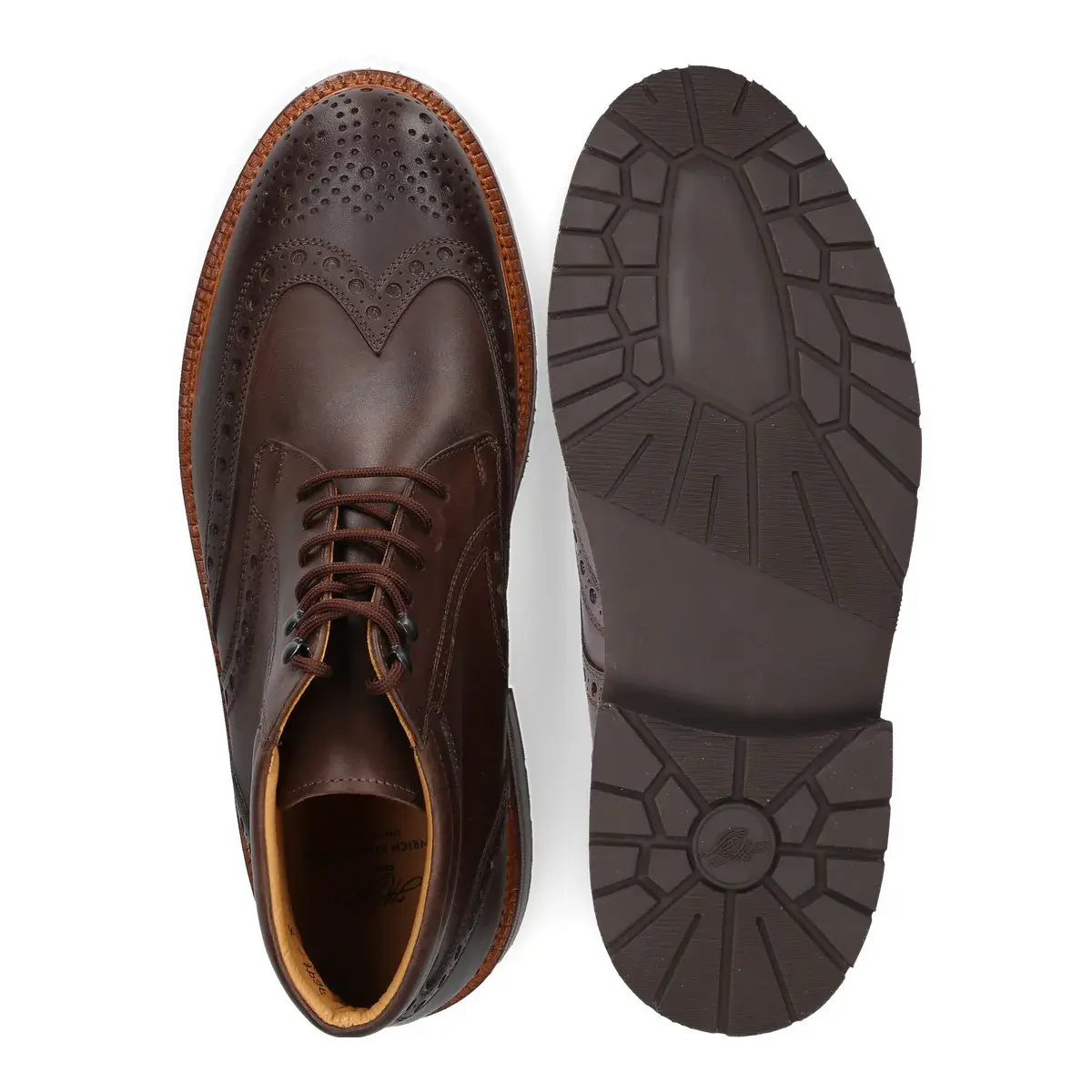 Voll Brogue Leder Stiefeletten